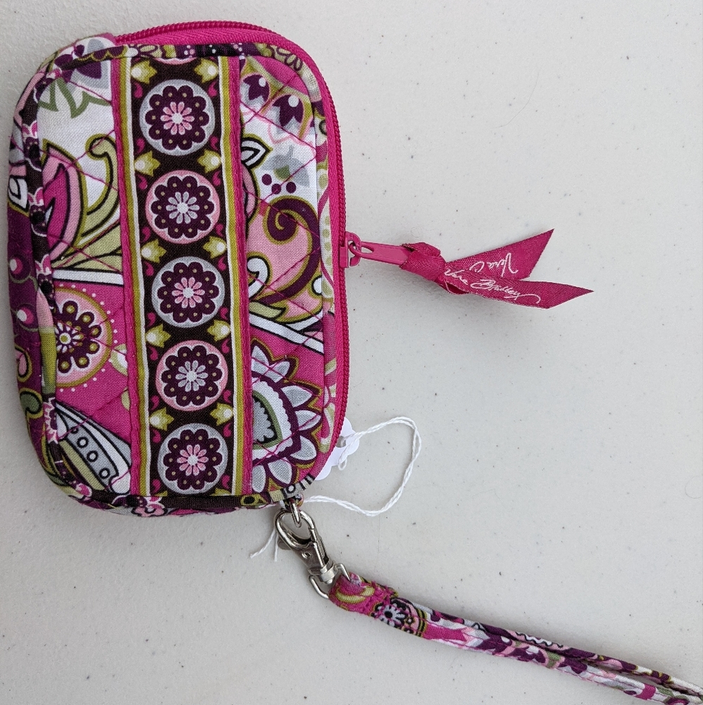 Vera Bradley Tech Wristlet in Very Berry Paisley